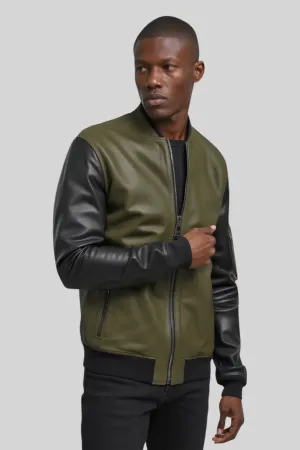 Adriano Leather Bomber Jacket