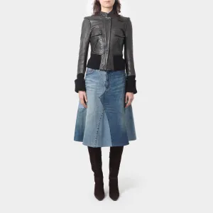 Ann Demeulemeester Leather Bomber Jacket