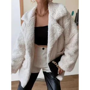 Indulge in Luxury Fashion for Women with the Fuzzy Open Front Coat
