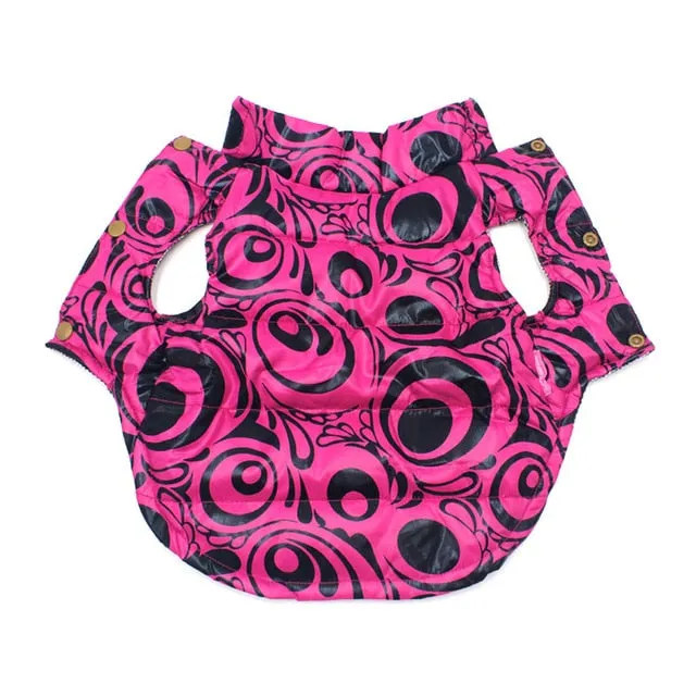 New Comfy Color Printed Winter Outfit Puppy Coat Jacket