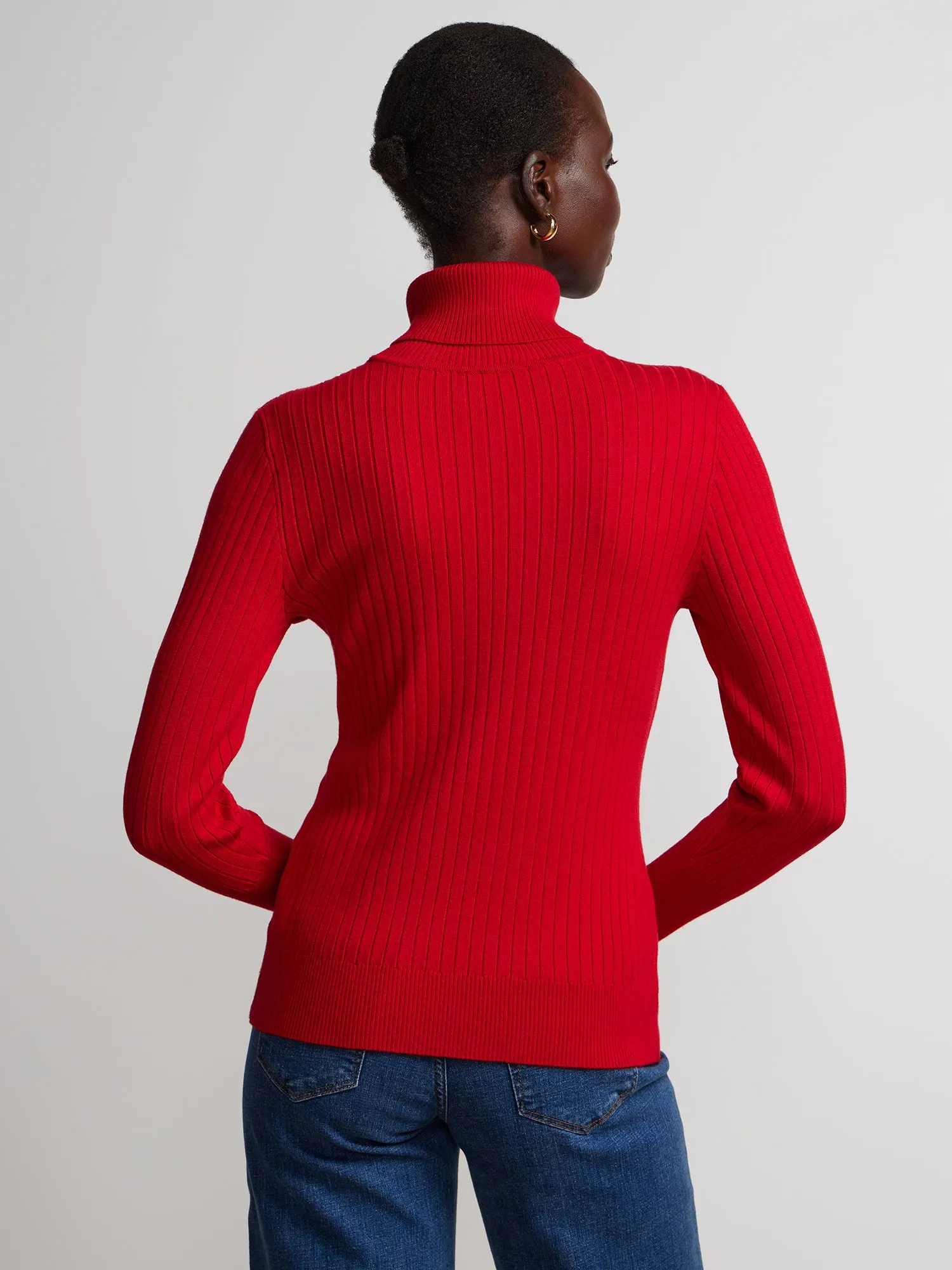 Ribbed Turtleneck Sweater