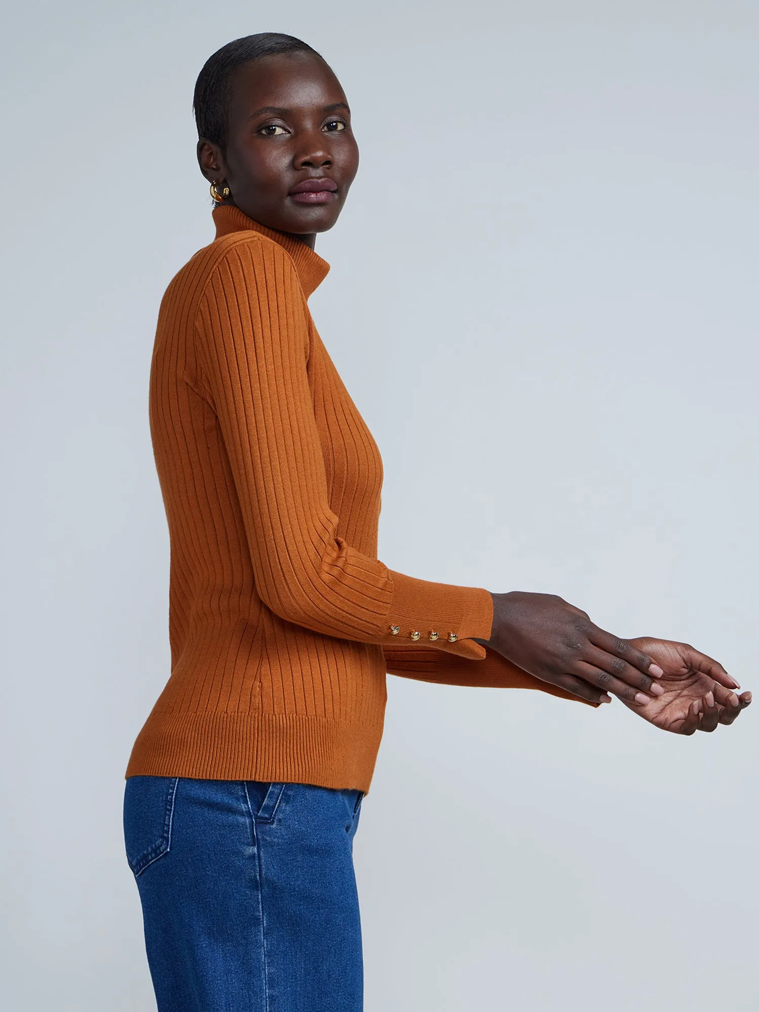 Ribbed Turtleneck Sweater