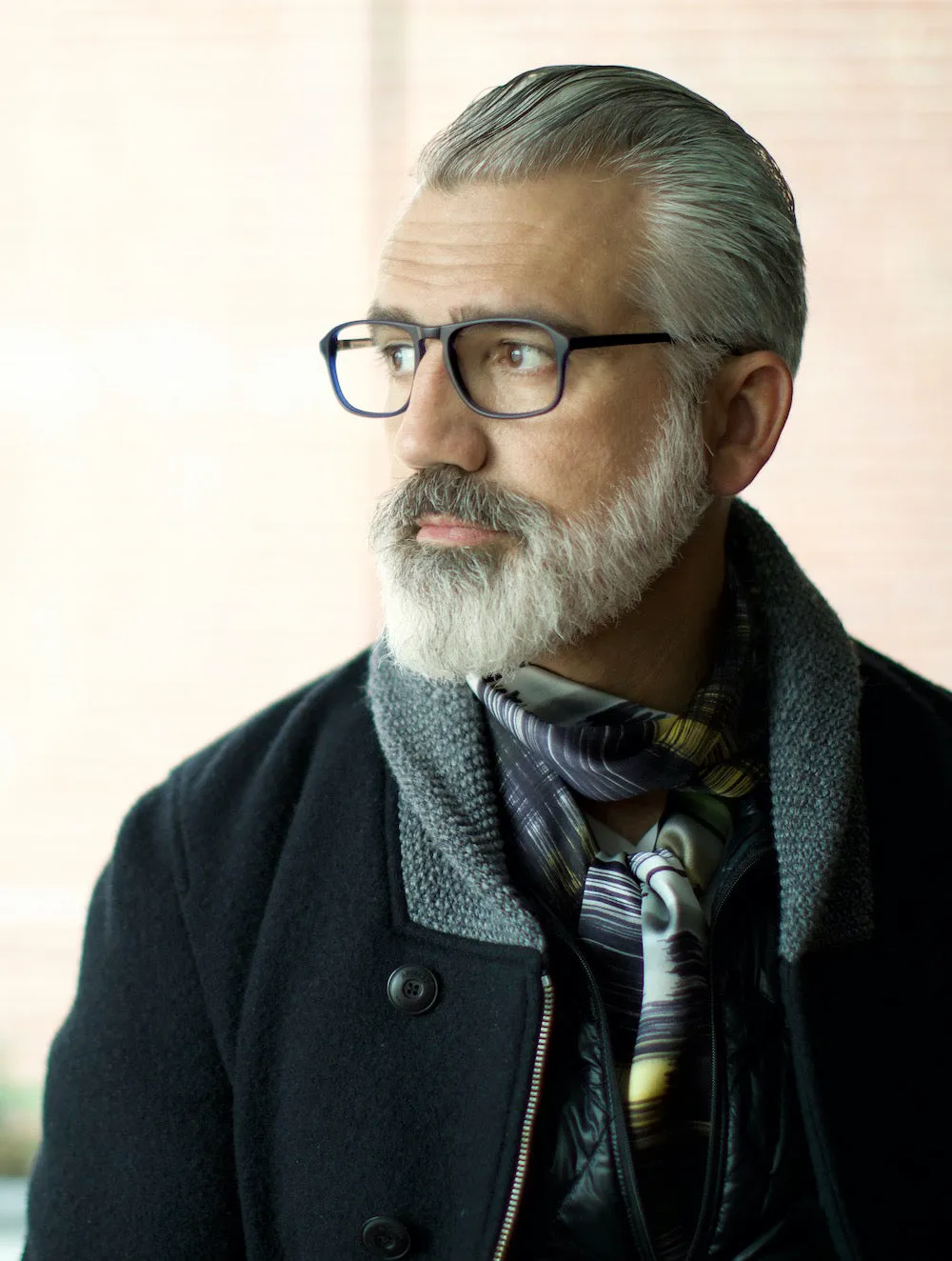 Scarf, Abstract Plaid, Pure Silk