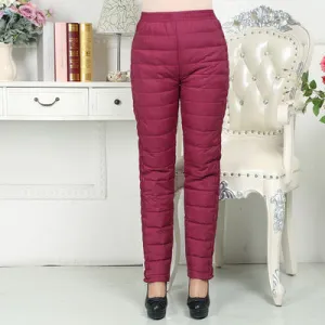 Women's double-sided straight slim slimming warm pants